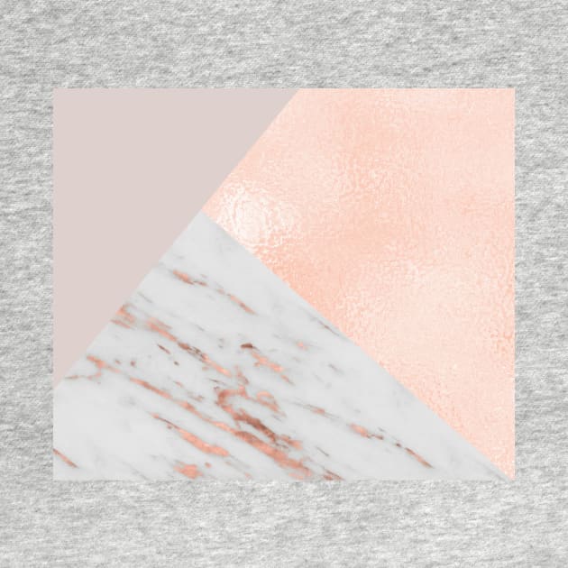 Blush pink layers of rose gold and marble by marbleco